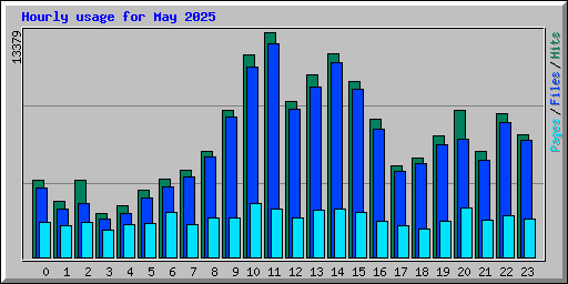 Hourly usage for May 2025